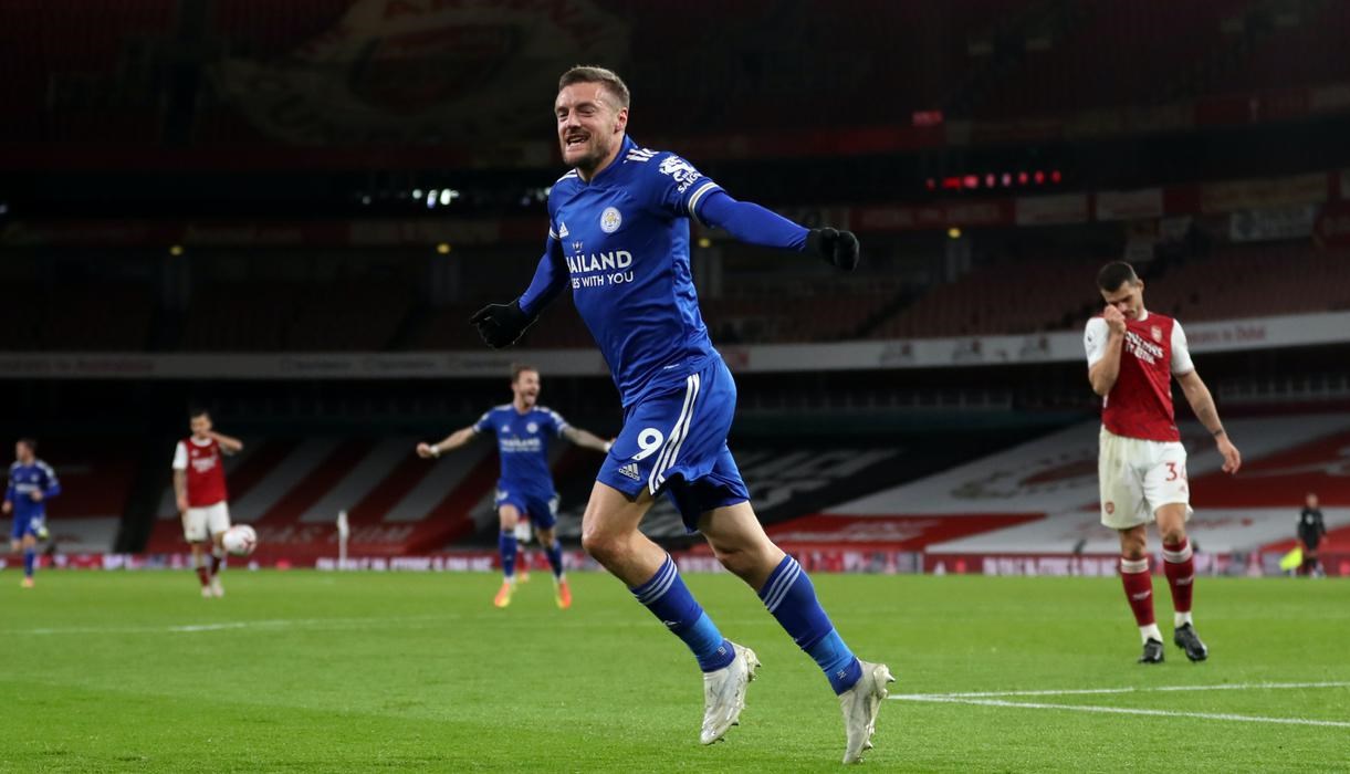 فاردي محتفلاً بهدفه