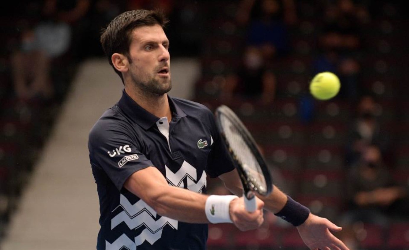 ديوكوفيتش خلال المباراة