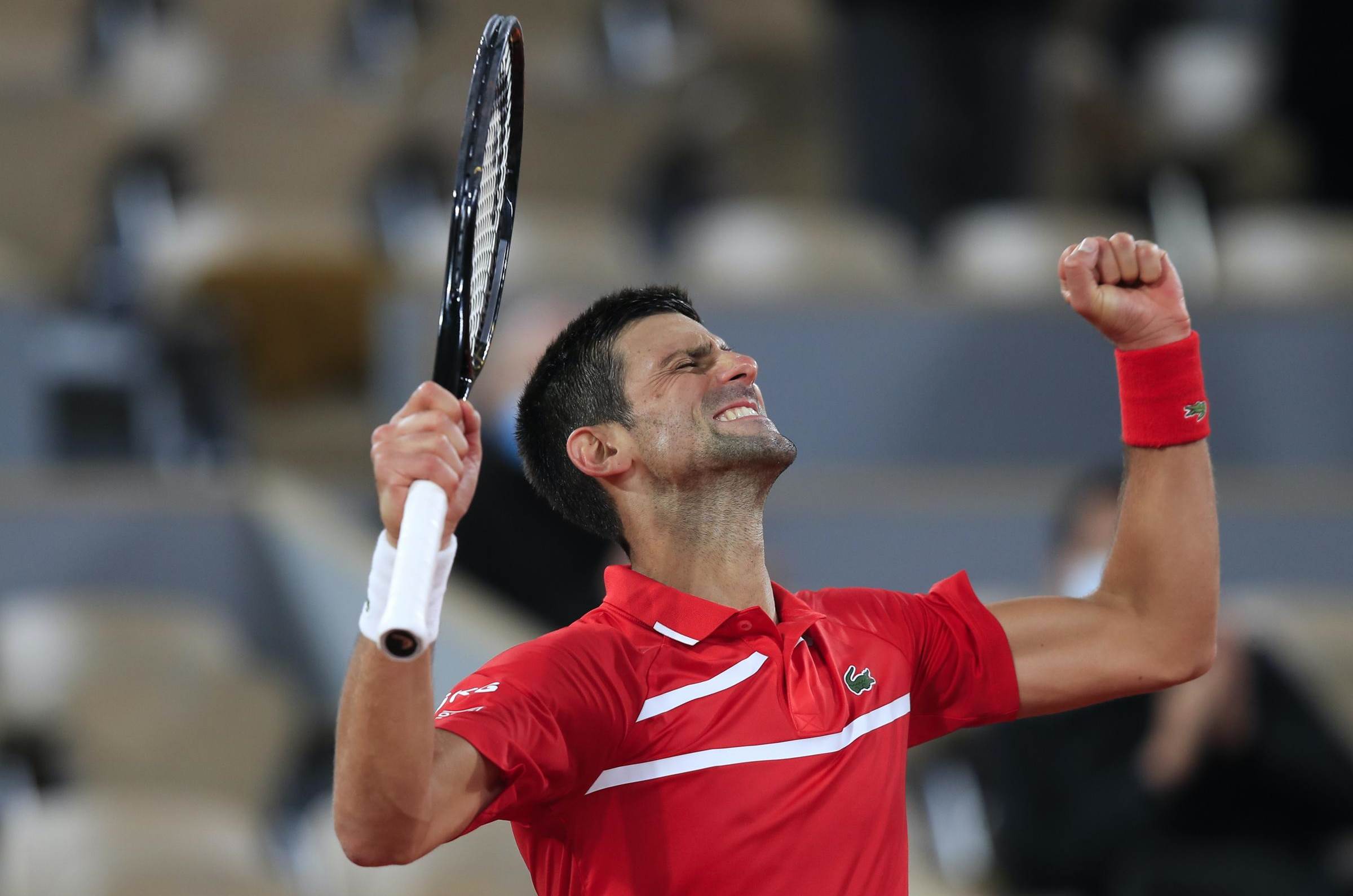 ديوكوفيتش محتفلاً بفوزه