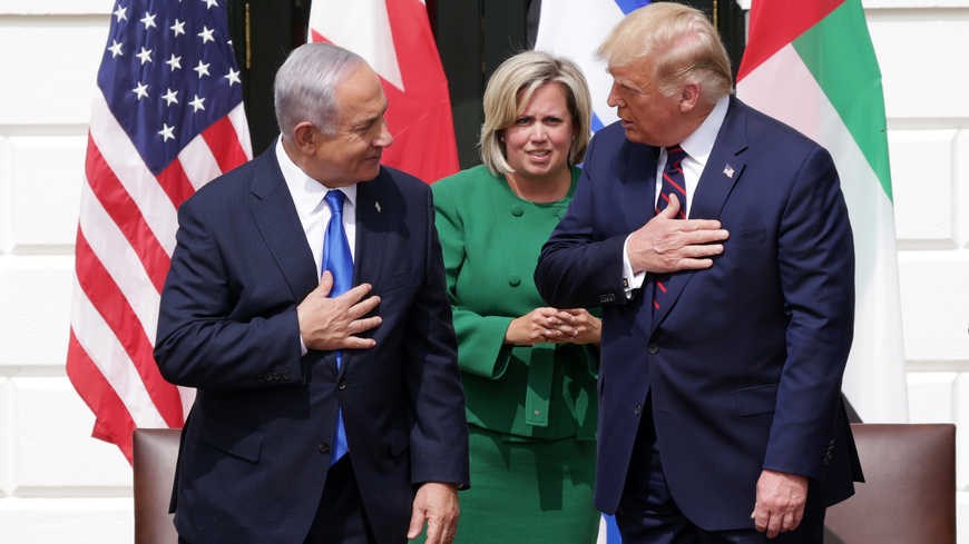 نتنياهو وترامب يشاركان في مراسم التوقيع على اتفاقيات 