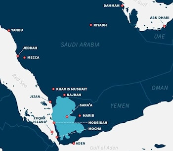 من المعروف أن أبعد نقاطٍ تمكّنت القوة الصاروخيّة اليمنية من استهدافها داخل المملكة هي مدينة الدمّام