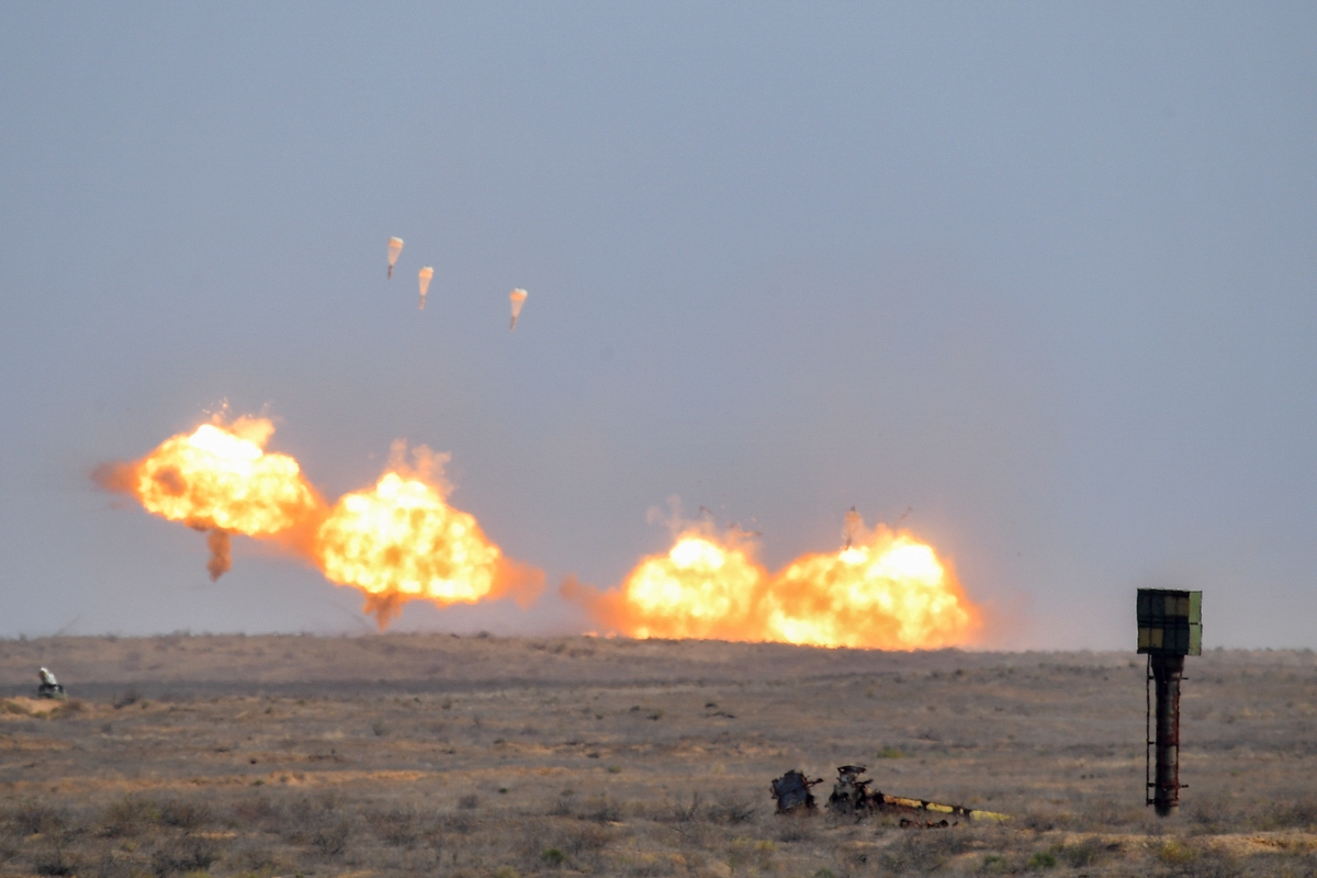 صورة من تدريبات القيادة والاركان الاستراتيجية الواسعة النطاق 