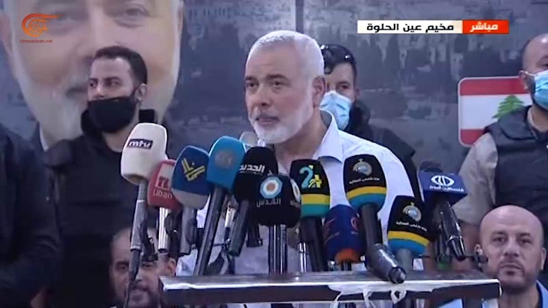 هنیة: أتینا من فلسطین إلى المخیم لنقول إن فلسطین لنا