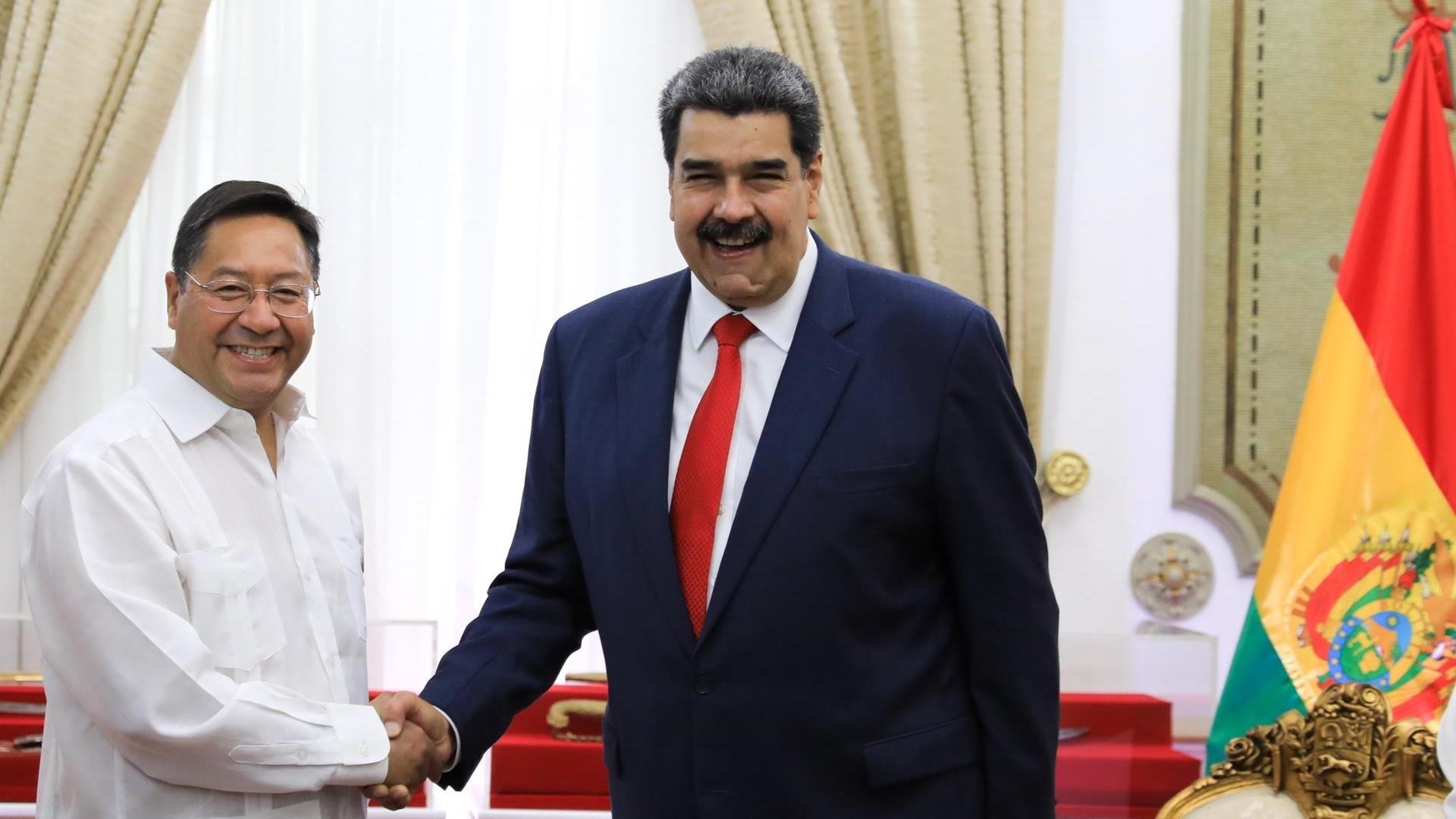 Bolivian President Luis Arce and Venezuelan President Nicolas Maduro.