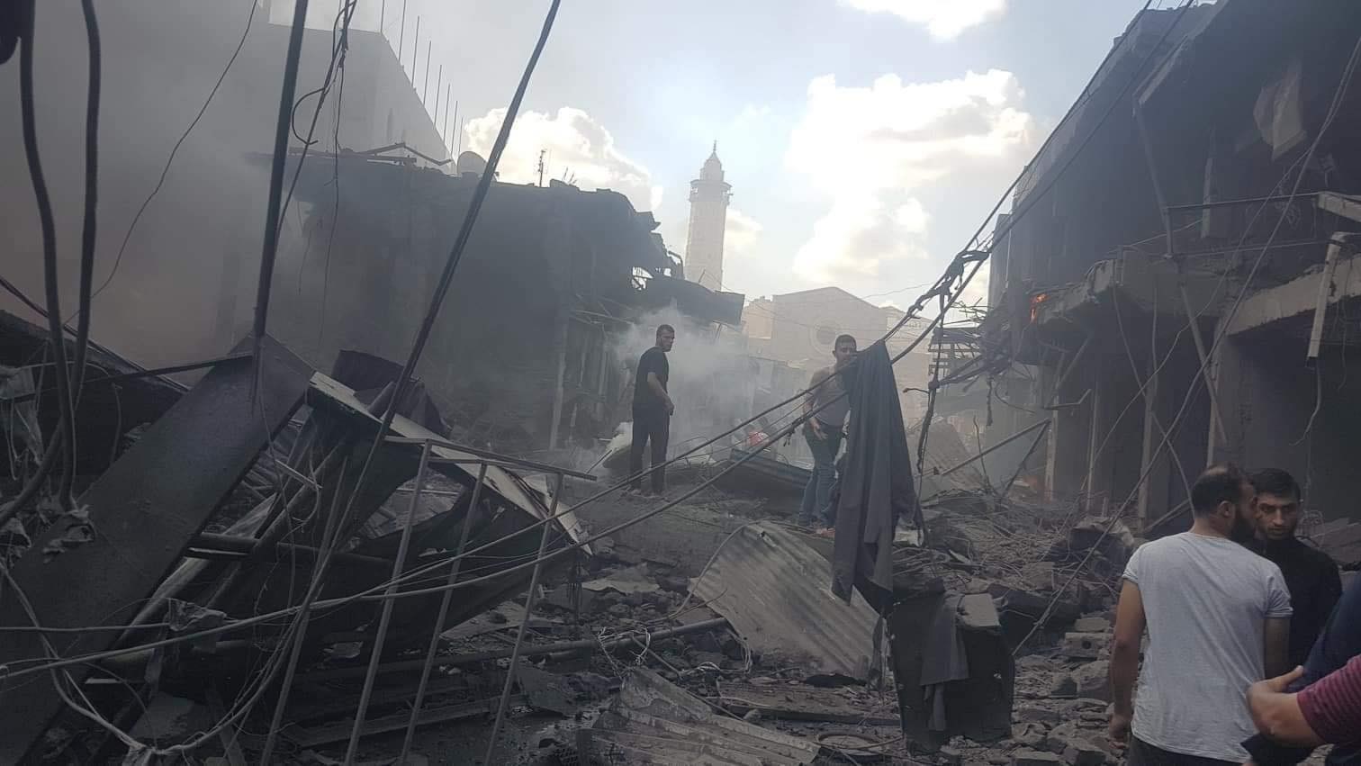 Gaza explosion: A smoke cloud could be seen from a distance