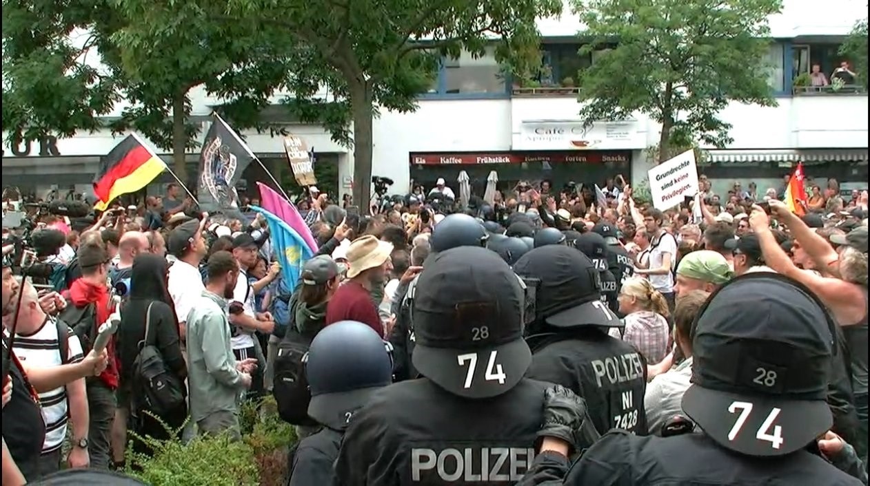 Clashes between protesters and Police in Germany