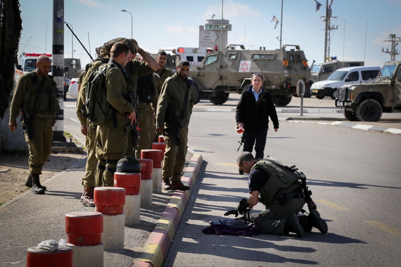 The Israeli Occupation Forces shot a Palestinian man for allegedly trying to carry out a stabbing operation