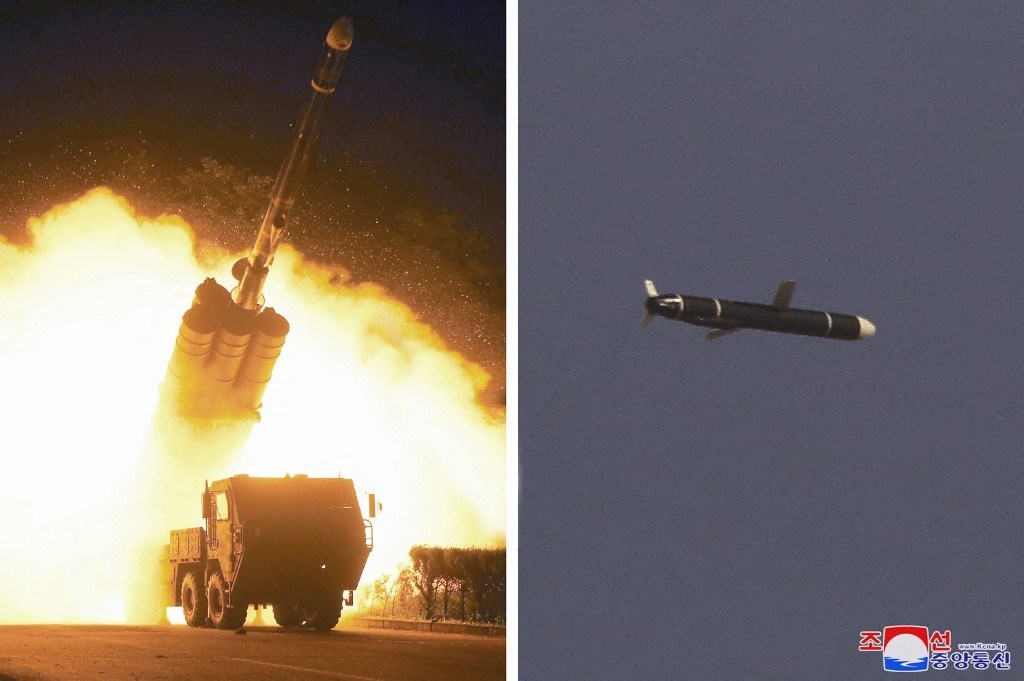 A new type of long-range cruise missile was tested in North Korea on September 12 and 13, 2021 (AFP).