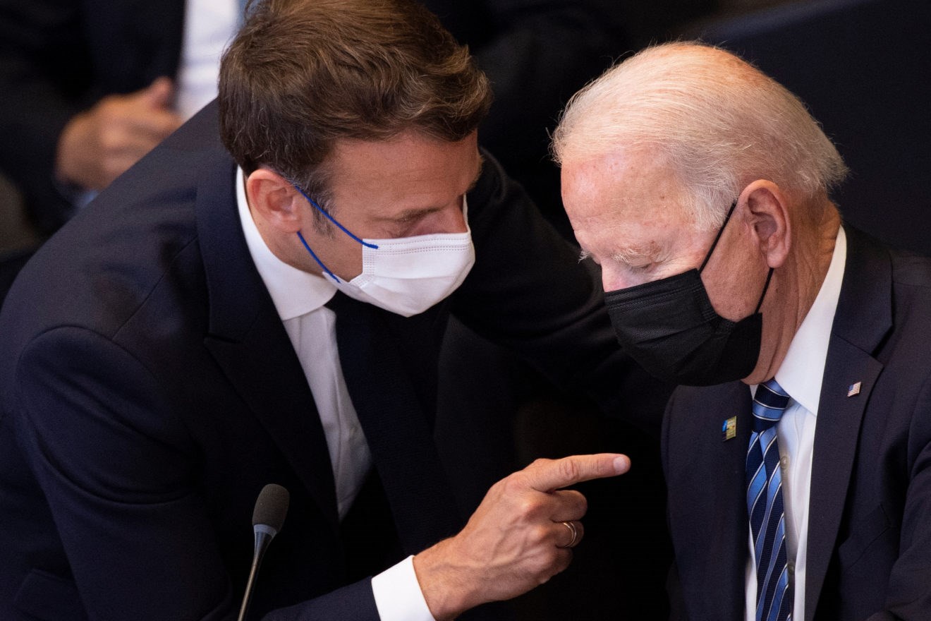 United States President Joe Biden and French President Emmanuel Macron | AFFP