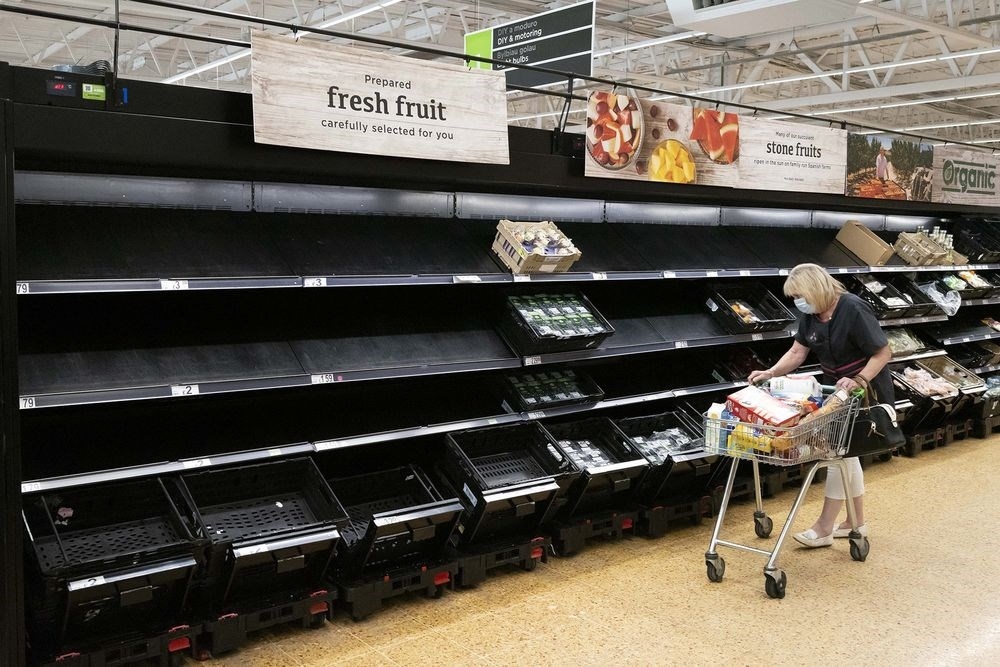 The UK's food industry struggles to keep shelves and menus stocked